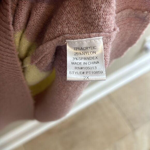 Andree By Unit Colorful Soft Striped Sweater. Size 2X - Picture 4 of 5